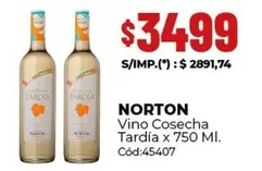 Norton - Vino Cosecha Tardía x 750 Ml. Cód:45407
