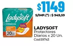Ladysoft - Protectores Diarios x 20 Un.