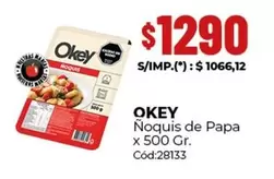 Okey - Ñoquis de Papa x 500 Gr. Cód:28133
