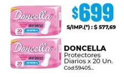 Doncella - Protectores Diarios x 20 Un. Cód:59405