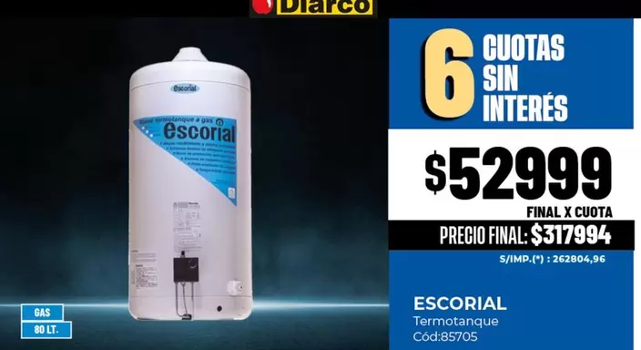 Escorial - Termotanque