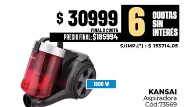 kansai - Aspiradora Cód:73569