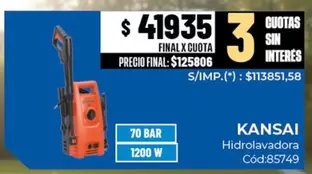 kansai - Hidrolavadora Cód:85749