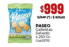 Paseo - Galletitas Salvado x 250 Gr. Cód:33713