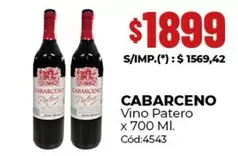 Cabarceno - Vino Patero Cód:4543