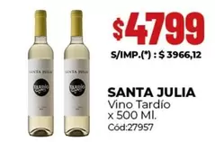 Santa Julia - Vino Tardío x 500 Ml. Cód:27957