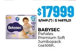 Babysec - Pañales Premium Soft Jumbopack Cód:50591