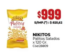 Nikitos - Palitos Salados Cód:28809