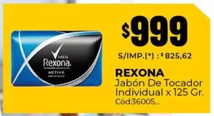 Rexona - Jabón De Tocador Individual x 125 Gr. Cód:36005
