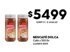 Nescafé - Café Dolca 100 Gr. Cod:18376-18379