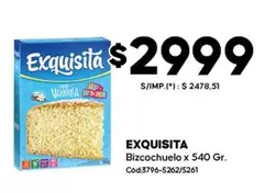 Exquisita - Bizcochuelo x 540 Gr. Cod.3796-5262/5261