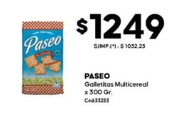 Paseo - Galletitas Multicereal Cod:33233