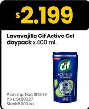 Cif - Lavavajilla Active Gel doypack