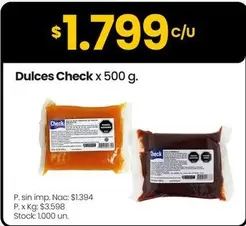 X$ - Dulces Check
