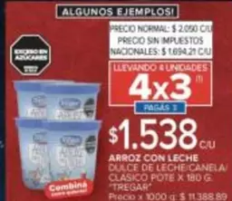 X$ - ARROZ CON LECHE DULCE DE LECHE/CANELA CLASICO POTE