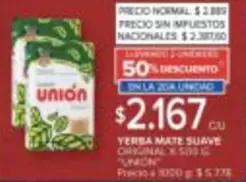 Unión - YERBA MATE SUAVE ORIGINAL