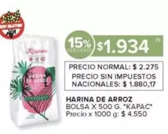 X$ - HARINA DE ARROZ