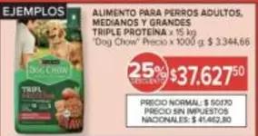 Dog Chow - ALIMENTO PARA PERROS ADULTOS, MEDIANOS Y GRANDES TRIPLE PROTEINA