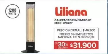 Liliana - CALENTADOR INFRARROJO MOD. CV027