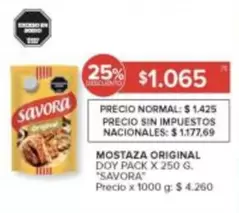 Savora - Mostaza Original