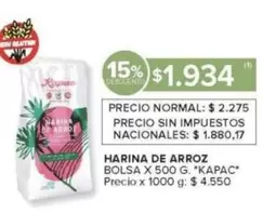 X$ - HARINA DE ARROZ