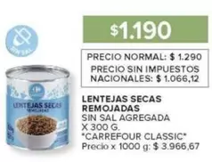 Carrefour - LENTEJAS SECAS REMOJADAS