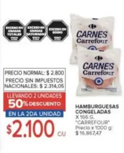Carrefour - Hamburguesas Congeladas
