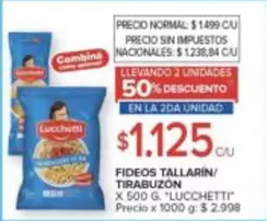 Lucchetti - FIDEOS TALLARÍN/TIRABUZÓN