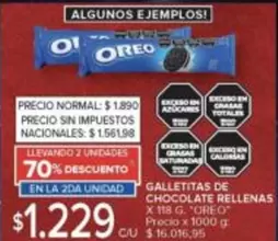 Oreo - GALLETITAS DE CHOCOLATE RELLENAS