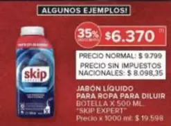 Skip - JABÓN LÍQUIDO PARA ROPA PARA DILUIR