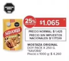 Savora - Mostaza Original