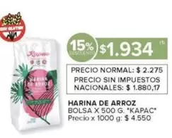 X$ - HARINA DE ARROZ