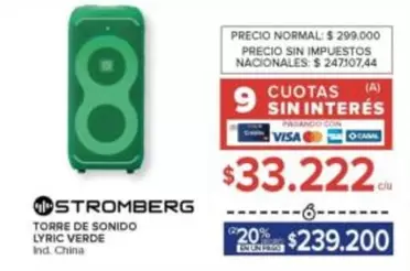 Stromberg - TORRE DE SONIDO LYRIC VERDE