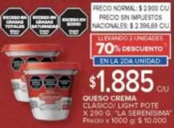 X$ - QUESO CREMA CLASICO LIGHT POTE