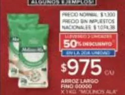 Molinos Ala - ARROZ LARGO FINO 00000