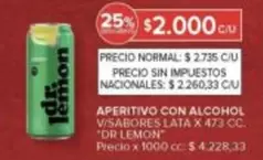 X$ - APERITIVO CON ALCOHOL V/SABORES LATA