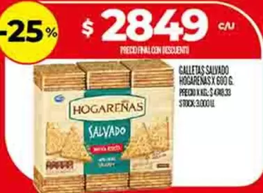 GALLETAS SALVADO HOGARENAS X 600 G