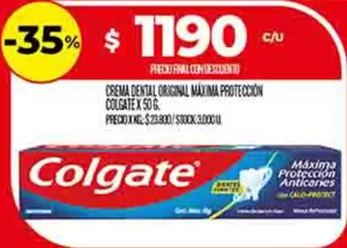 Colgate - CREMA DENTAL ORIGINAL MÁXIMA PROTECCIÓN