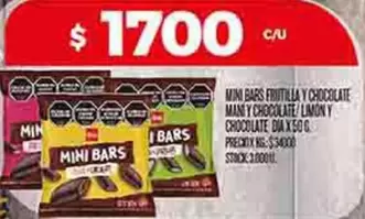 Dia - MINI BARS FRUTILLA Y CHOCOLATE MANI Y CHOCOLATE