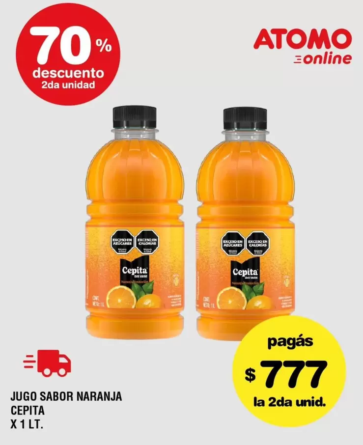 Cepita - Jugo sabor naranja x 1 lt.