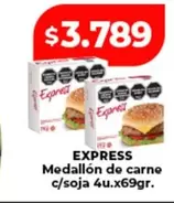 Express - Medallón de carne c/soja 4u.x69gr.