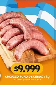 X$ - CHORIZO PURO DE CERDO