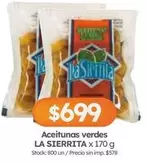 X$ - Aceitunas verdes