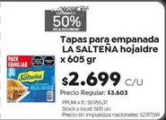 La Salteña - Tapas para empanada hojaldre
