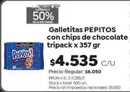 Pepitos - Galletitas PEPITOS con chips de chocolate tripack