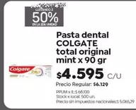 Colgate - Pasta dental total original mint