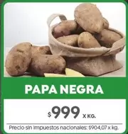 X$ - PAPA NEGRA