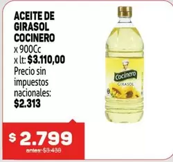 Cocinero - ACEITE DE GIRASOL
