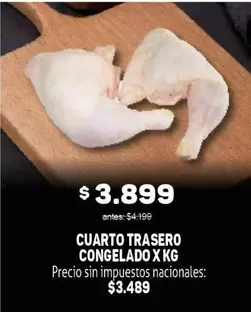 X$ - CUARTO TRASERO CONGELADO