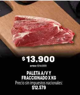 PALETA A/V Y FRACCIONADO X KG